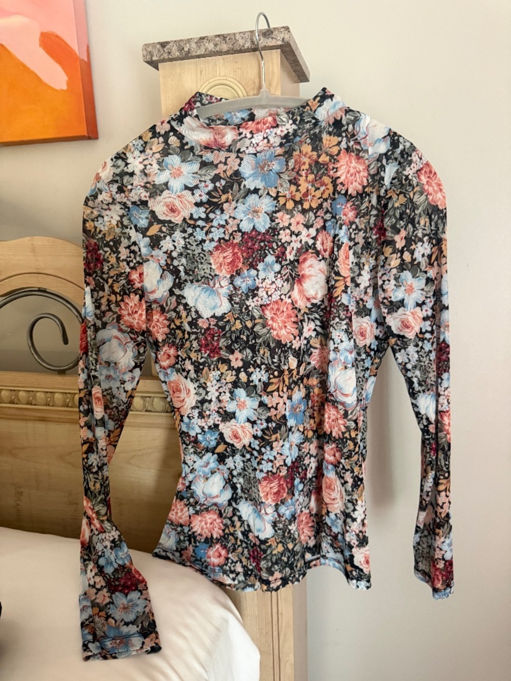 Floral sheer long sleeve